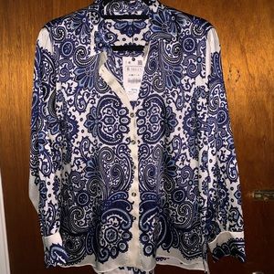 BNWT Zara Paisley Printed Blouse Size S